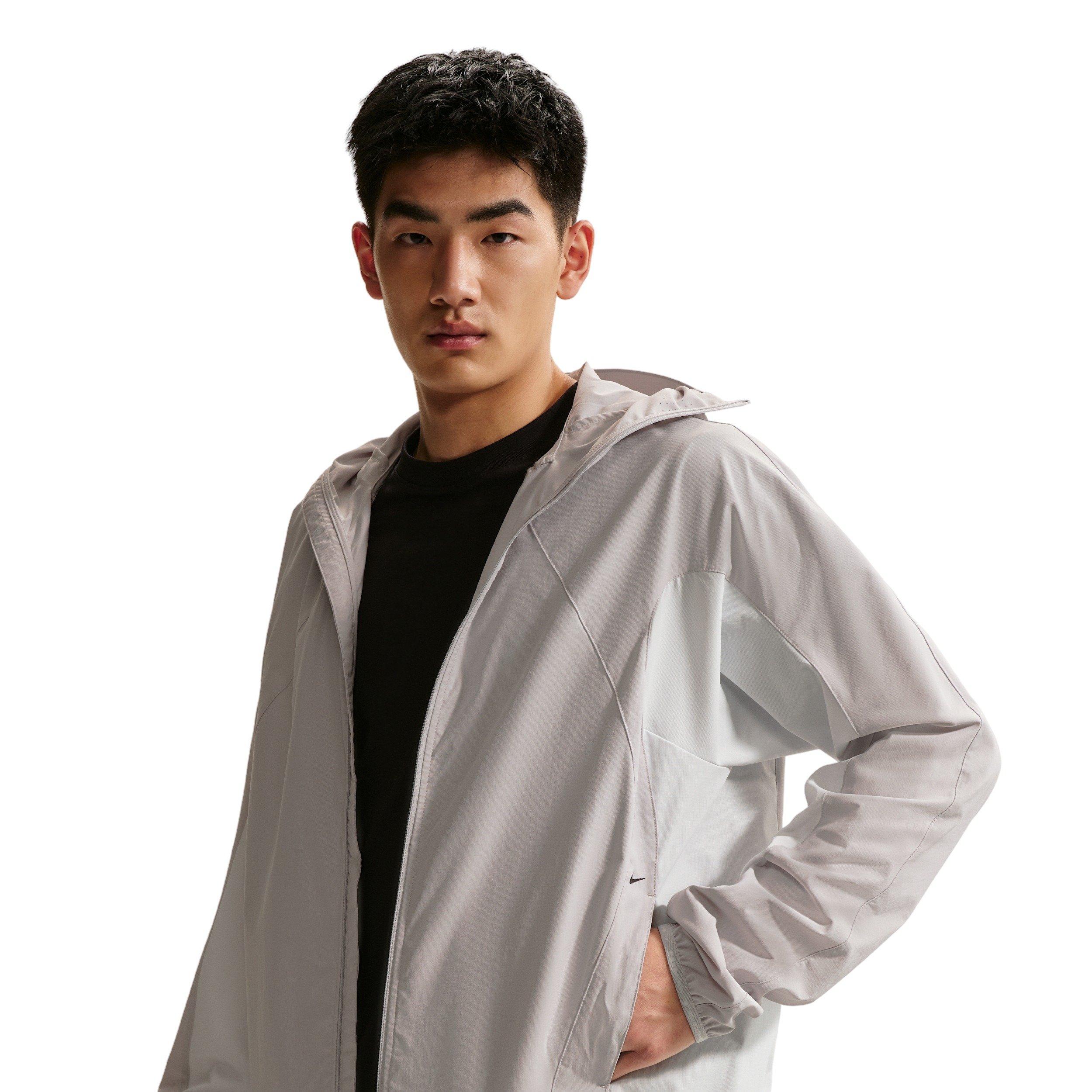 Nike Men's Dri-FIT Tech Helios Jacket - GREY FOG/OFF WHITE